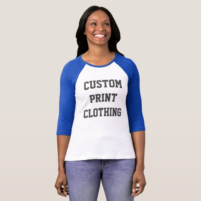 Women s Custom Bella 3 4 Sleeve Raglan T shirt