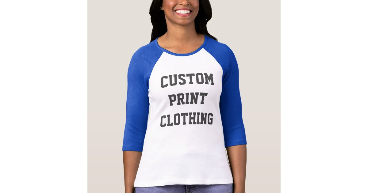 Custom Proud Baseball Mom Tee - Unisex 3/4 Sleeve Raglan T-Shirt | Personalized White/Black Tops from Customized Girl