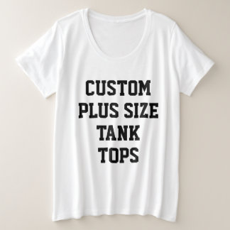Women's Custom Plus Size Tank Top WHITE