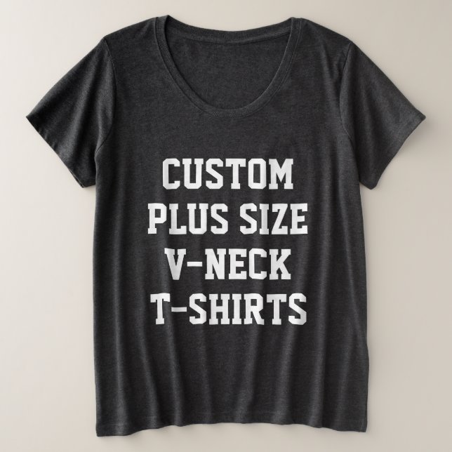 Women's Custom Plus Size V-Neck T-Shirt SMOKE GREY (Design Front)
