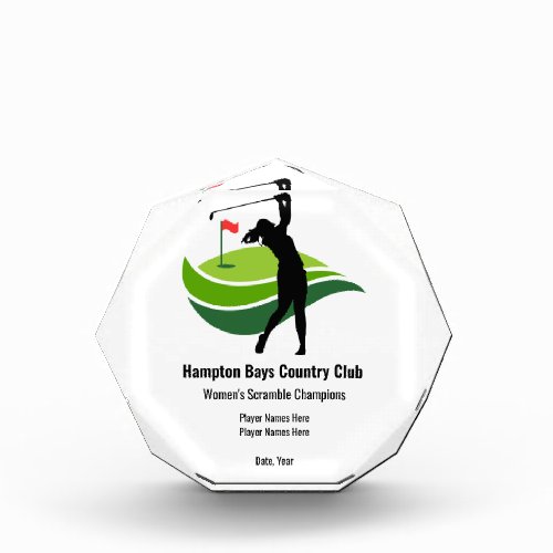 Womens Customized Golf Award _ Acrylic