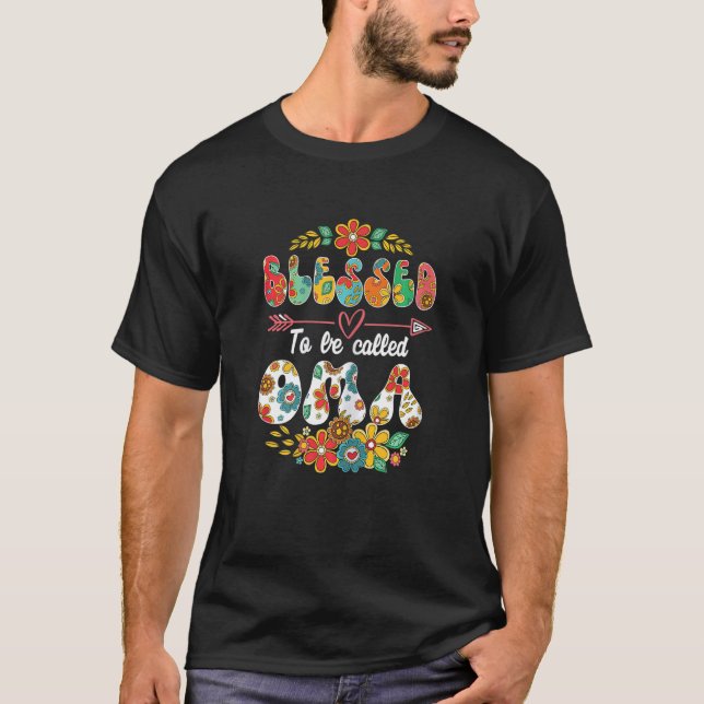 Womens Cute Blessed To Be Called Oma Girl Women Mo T-Shirt (Front)