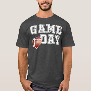 Womens Cute Football Mom Friday Night Game Day  T-Shirt
