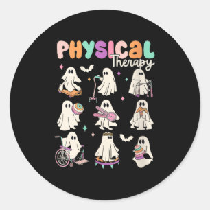 Womens Cute Ghost Physical Therapy Pt Physical The Classic Round Sticker