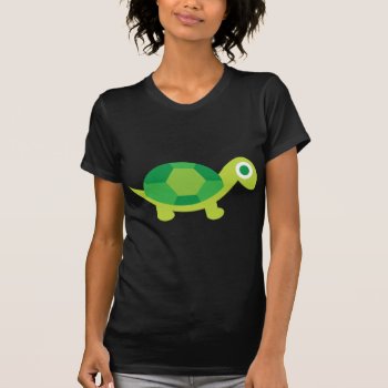 Women's Cute Green Turtle Graphic Tee Casual by nyxxie at Zazzle
