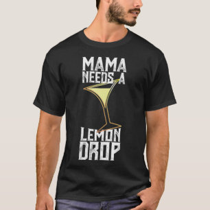 Womens Cute Lemon Drop Martini Gift Stressed Out M T-Shirt