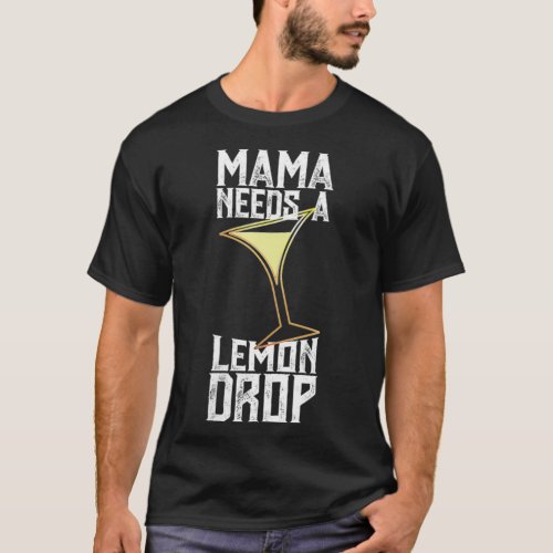 Womens Cute Lemon Drop Martini Gift Stressed Out M T_Shirt