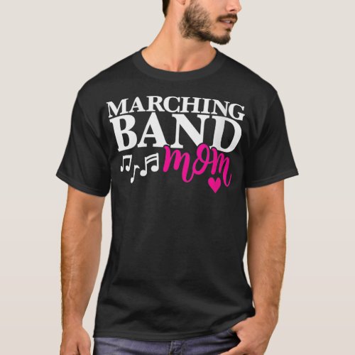 Womens Cute Marching Band Mom Design Band Mama Des T_Shirt
