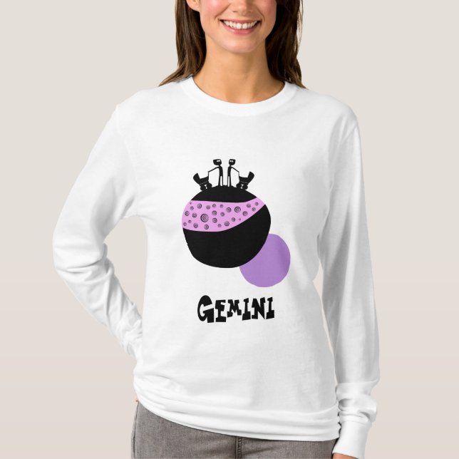 *~* Women's Cute Maternity Gemini Zodiac Funny T-Shirt (Front)