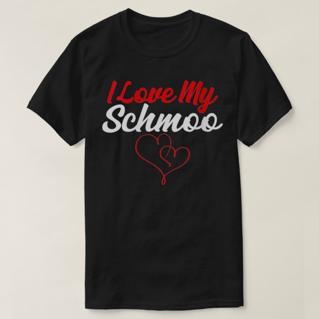 Womens Cute Mothers Day Tshirt With I Love My Schm (Design Front)