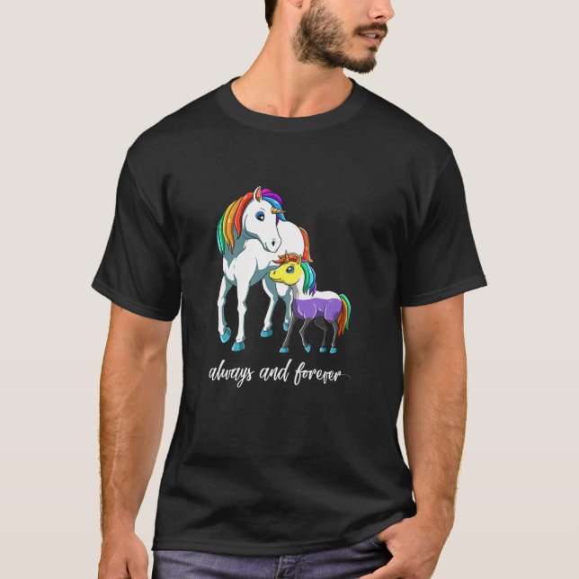 Womens Cute Non Binary Unicorn Mama T-Shirt (Front)