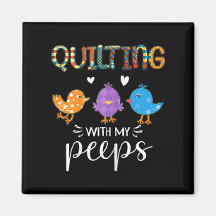 Womens Cute Quilting With My , Quilters Magnet