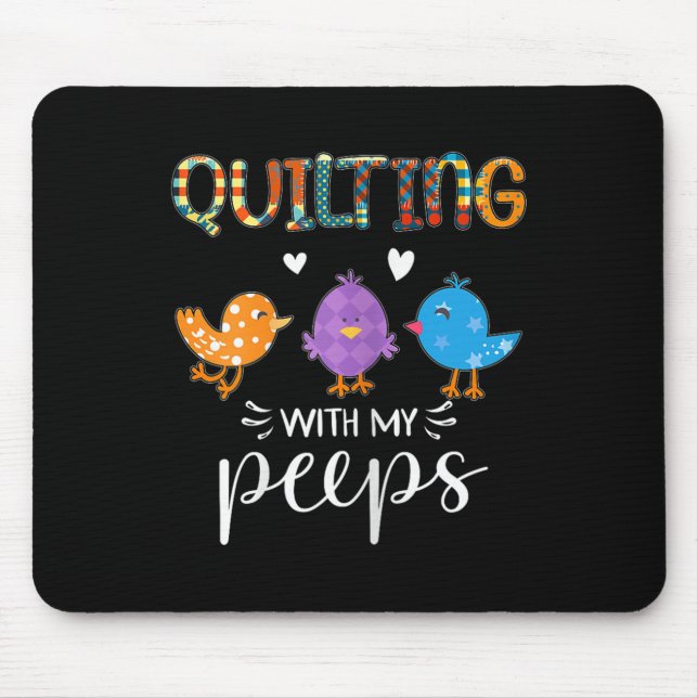 Womens Cute Quilting With My , Quilters  Mouse Pad (Front)