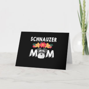 Womens Cute Schnauzer Mom Who Love Schnauzers Thank You Card