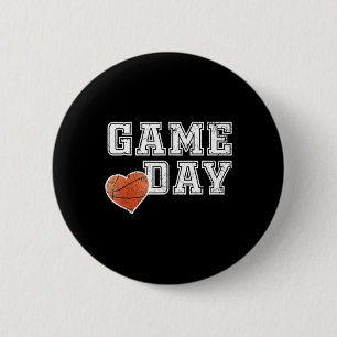 Women's Cute Sketll Mom Friday Night Game Day Button