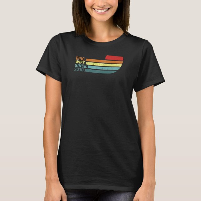 Womens Cute Wedding Anniversary Epic Wife Since 20 T-Shirt (Front)