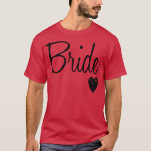 Womens Cute white Bride Bachelorette Party  T-Shirt