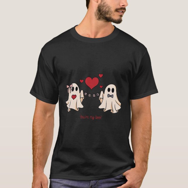 Womens Cute You're My Boo Ghost Cute Spooky Valent T-Shirt (Front)