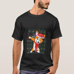 Womens Dabbing Corgi Ugly Christmas Sweater Xmas C