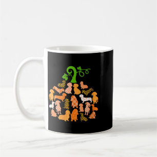 Womens Dachshund Pumpkin Shape Plaid Leopard Dog Coffee Mug