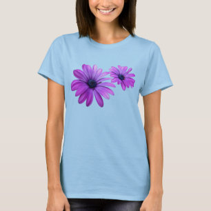 Women's Daisy T-shirt Organic Purple Flower Shirt