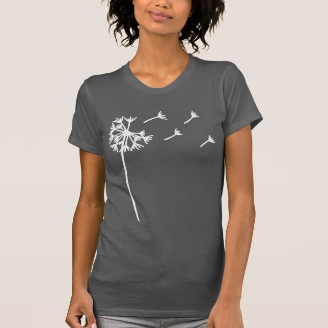 Women's Dandelion T-Shirt Charcoal Gray  (Front)