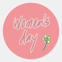 Women's Day Classic Round Sticker
