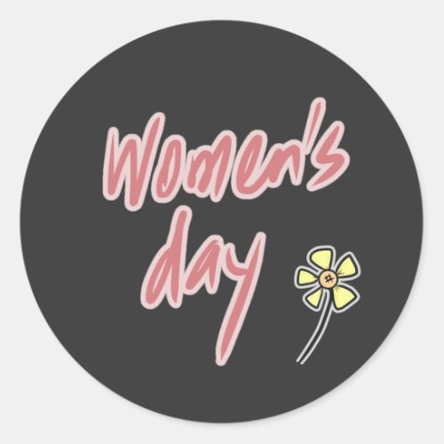 Womens Day Classic Round Sticker