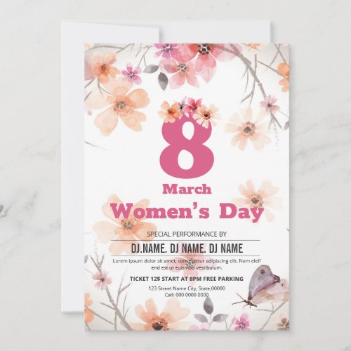 Womens Day Invitation Flyer