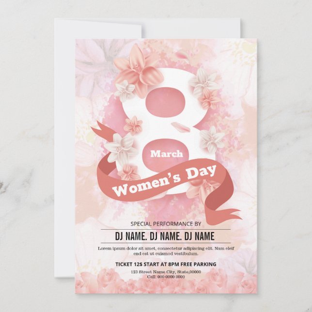 Women's Day Invitation Template (Front)