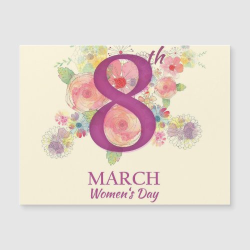 Womens Day March 8th  Magnetic Card