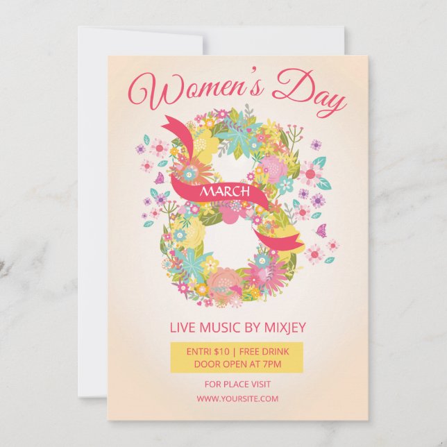 Womens Day Party Invitation (Front)