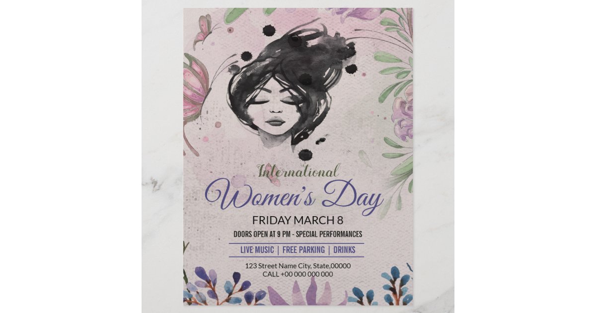 Womens Day Party Invitation Flyer Zazzle