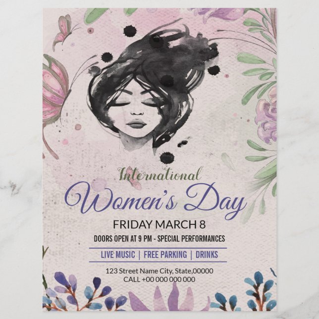Womens Day Party Invitation Flyer (Front)