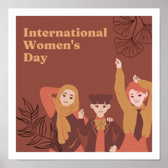 Women's day Theme cute Design Poster (Front)