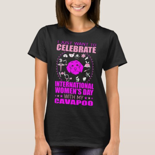 Womens Day With Cavapoo Gift T_Shirt