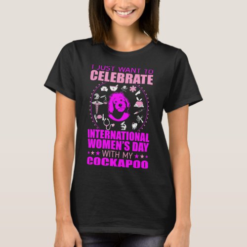 Womens Day With Cockapoo Gift T_Shirt