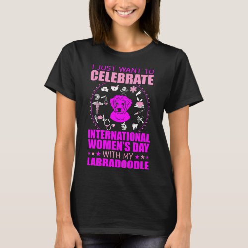 Womens Day With Labradoodle Gift T_Shirt