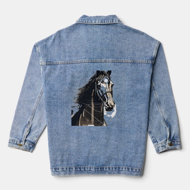 Women's Denim Jacket (Jean Jacket), Denim (Back)