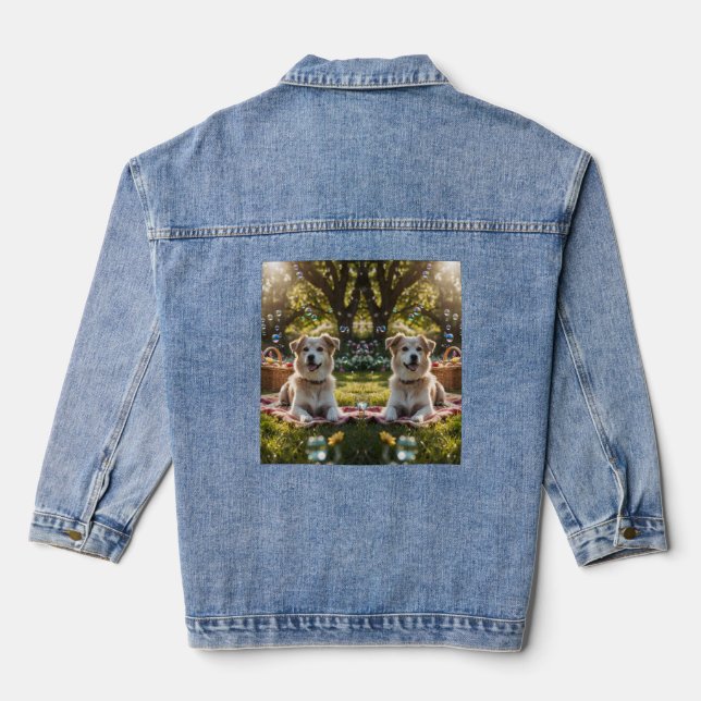 Women's Denim Jacket (Jean Jacket) This custom wom (Back)
