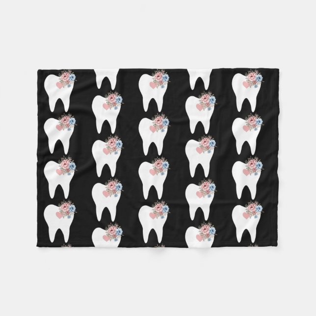 Womens Dentist Dental Student Assistant Hygienist Fleece Blanket (Front (Horizontal))