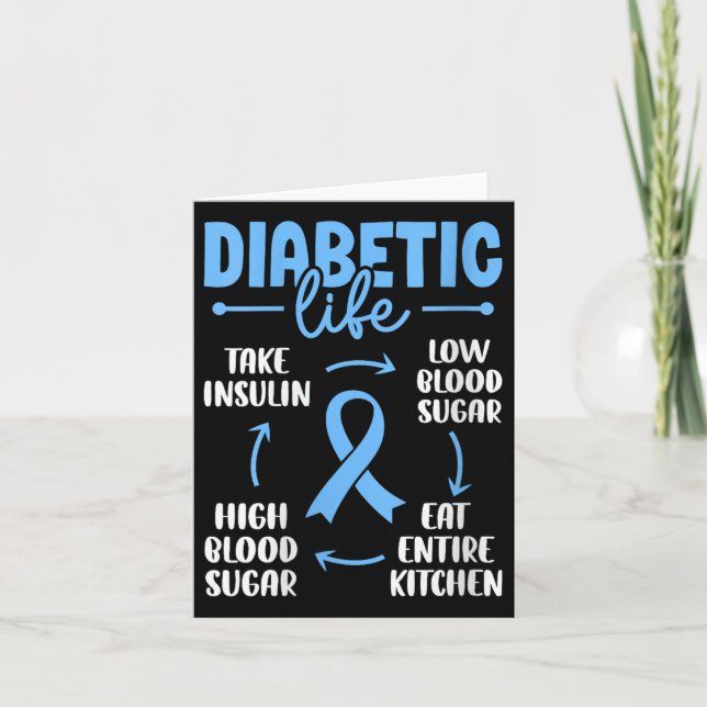 Womens Diabetic Life Low Blood Sugar Eat Entire Ki Card (Front)