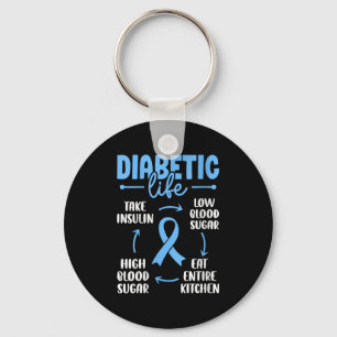 Womens Diabetic Life Low Blood Sugar Eat Entire Ki Keychain