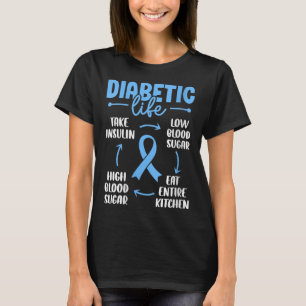 Womens Diabetic Life Low Blood Sugar Eat Entire Ki T-Shirt