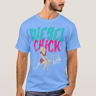 Women's Diesel Chick Trucker Truck Driver Asphalt T-Shirt