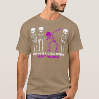 Womens Different Skeleton Epilepsy Awareness Mom W T-Shirt