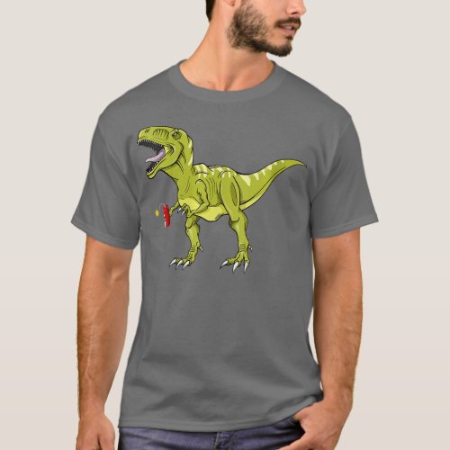 Womens Dinomite rex dinosaur VNeck  T_Shirt