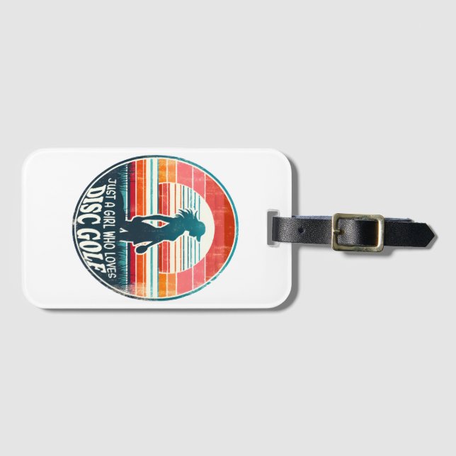 Womens Disc Golf - Frisbee Golf Female  Luggage Tag (Front Horizontal)