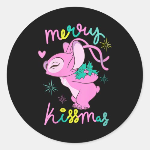 Womens Disney Lilo amp Stitch Christmas Angel Me Classic Round Sticker