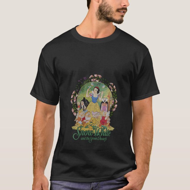 Womens Disney Snow White Group Shot Classic Poster T-Shirt (Front)